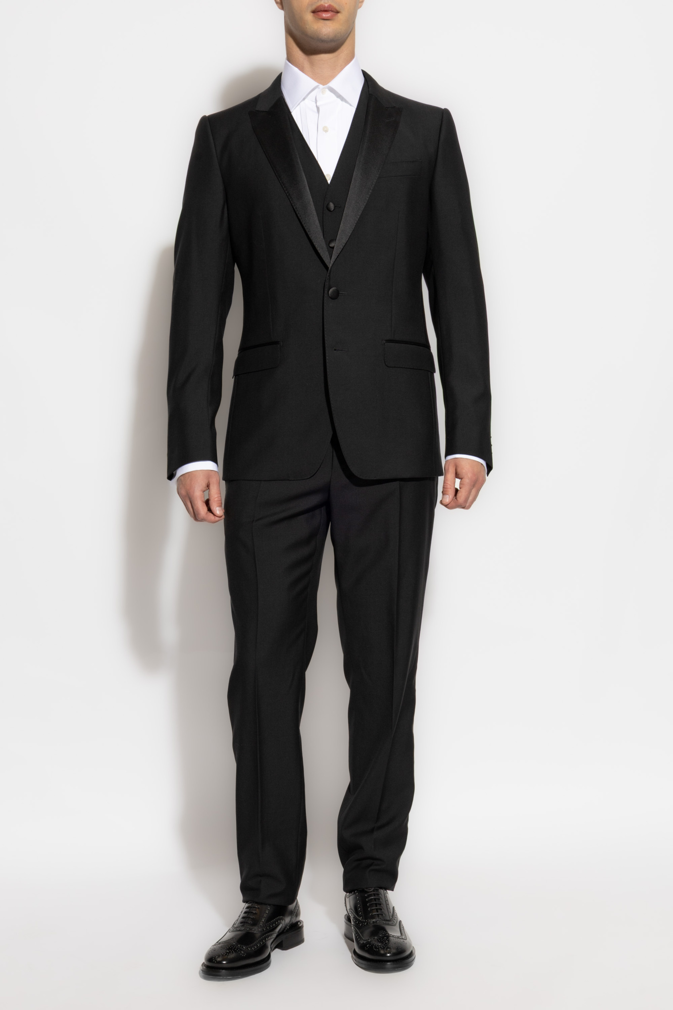 Dolce & Gabbana Black Wool Slim Fit Formal 3 Piece Men Suit main image 0